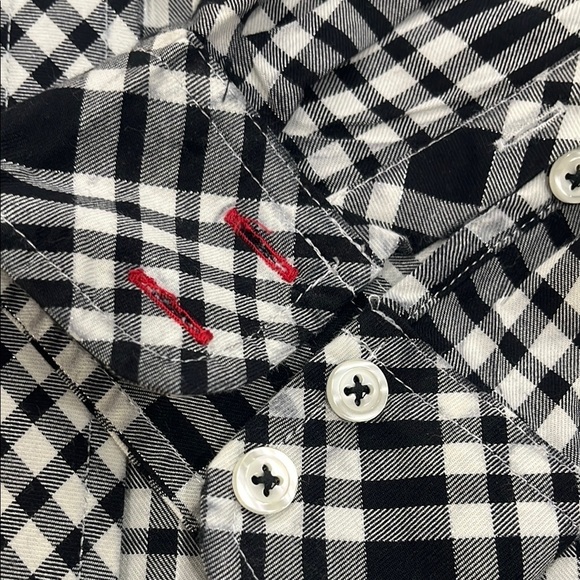 Talbots Women's 0X Black and White Button-Down Shirt | Casual Blouse EUC - Picture 5 of 7